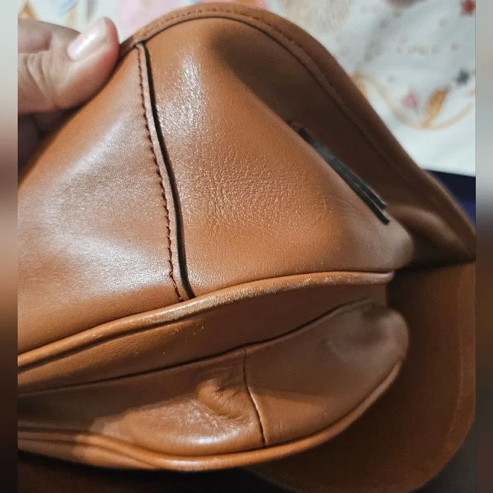 Tory Burch Leather Saddle Bag